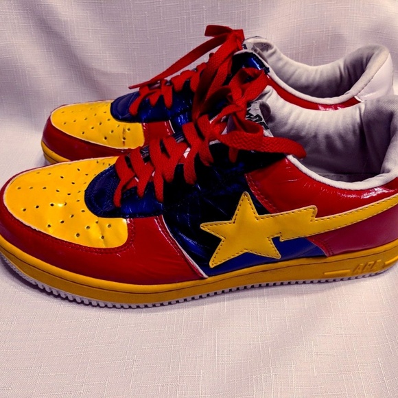 bapesta red blue yellow